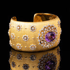 Bracelet floral en améthyste naturelle 6206