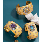 Bracelet floral en améthyste naturelle 6206