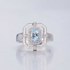 Bague traditionnelle topaze naturelle 6214