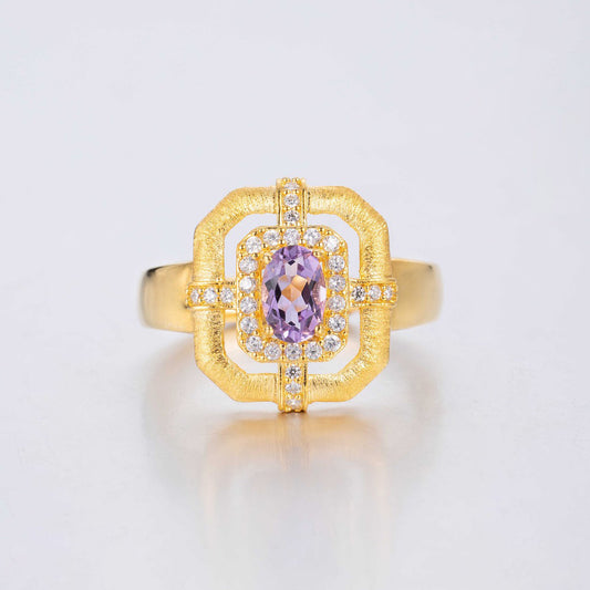 Bague traditionnelle topaze naturelle 6214