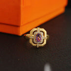 Bague traditionnelle topaze naturelle 6214