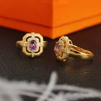Bague traditionnelle topaze naturelle 6214