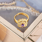 Bague traditionnelle topaze naturelle 6214