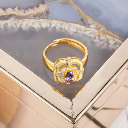 Bague traditionnelle topaze naturelle 6214