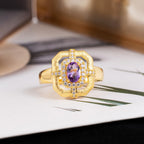 Bague traditionnelle topaze naturelle 6214