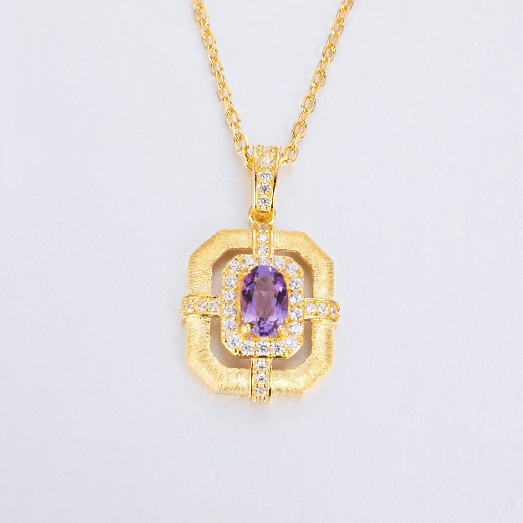 Collier classique avec accents de topaze 6215