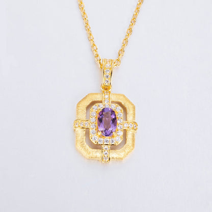 Collier classique avec accents de topaze 6215