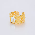 Bague en filigrane de corde de topaze naturelle 6219