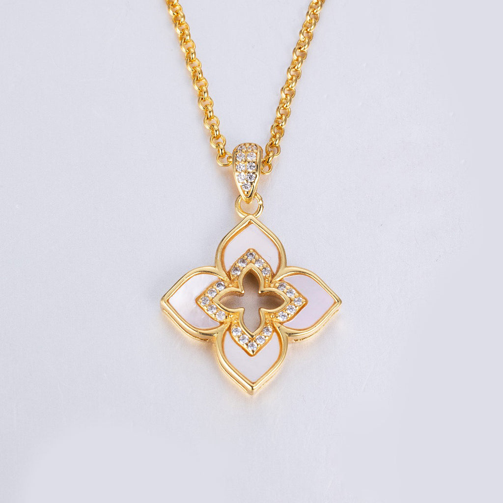 Collier Trèfle en Nacre 6227