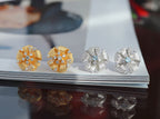 Boucles d'oreilles florales en tissu 6383
