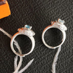 Bague topaze élément soyeux 6230