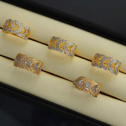 Bague Plume Nid d'Abeille 6236