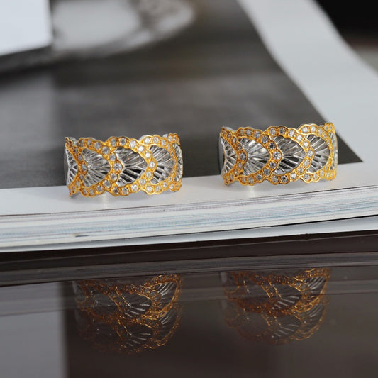 Bague Plume Nid d'Abeille 6236