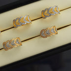 Bague Plume Nid d'Abeille 6236