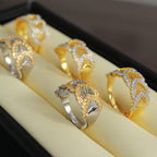 Bague Plume Nid d'Abeille 6236