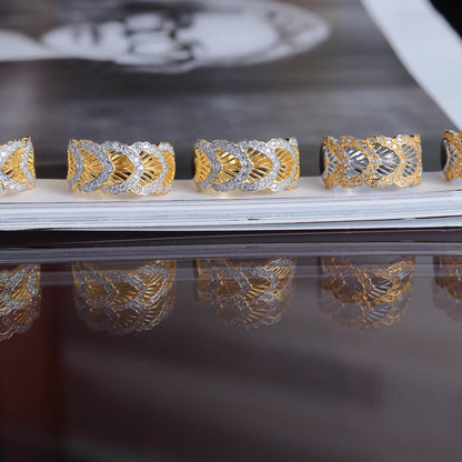 Bague Plume Nid d'Abeille 6236