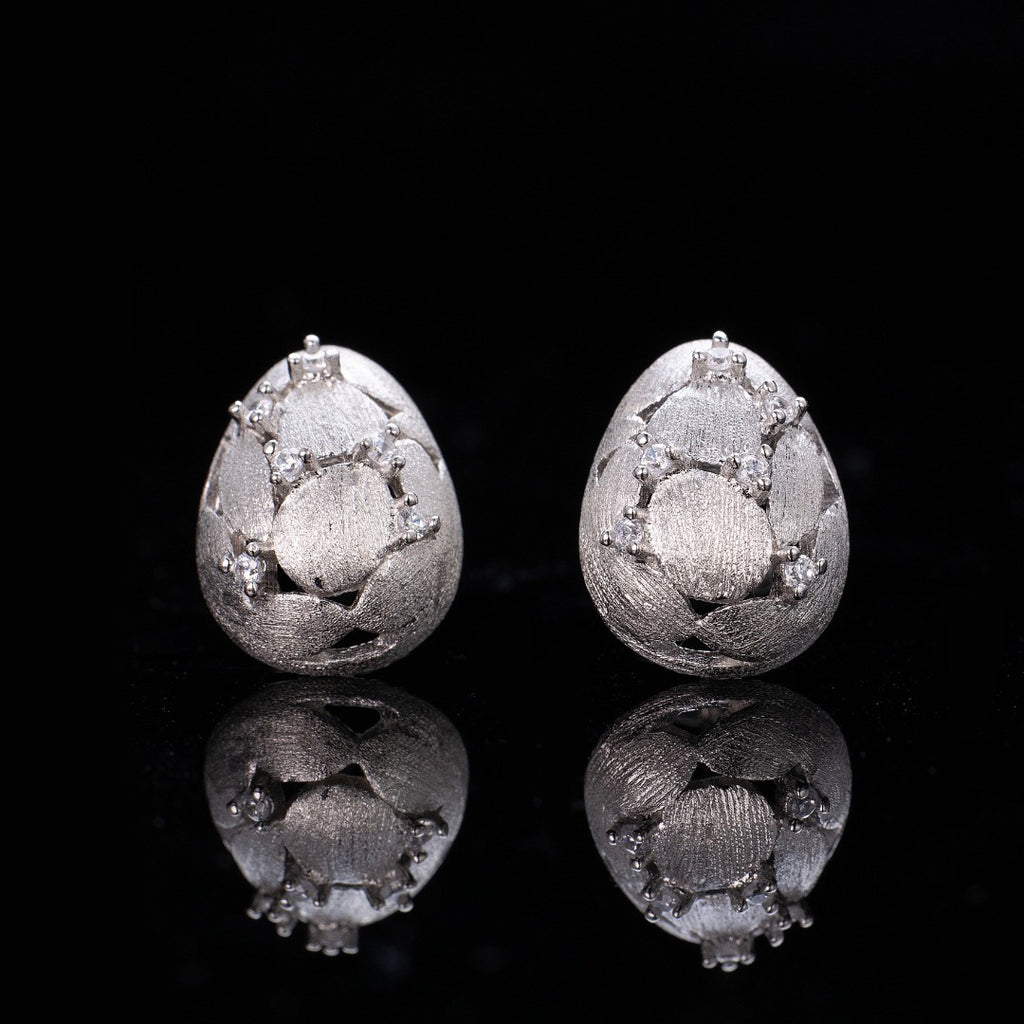 Boucles d'oreilles Oeuf Brossé 6238