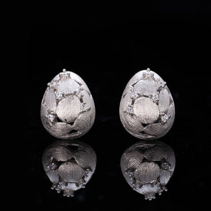 Boucles d'oreilles Oeuf Brossé 6238