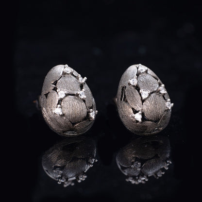Boucles d'oreilles Oeuf Brossé 6238