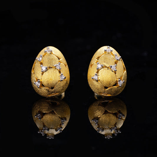 Boucles d'oreilles Oeuf Brossé 6238