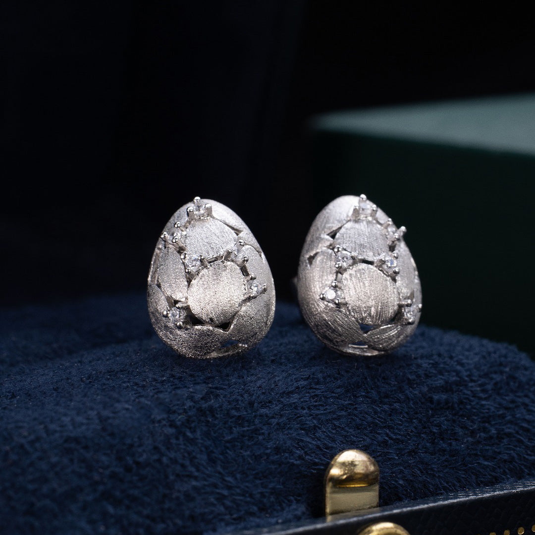 Boucles d'oreilles Oeuf Brossé 6238