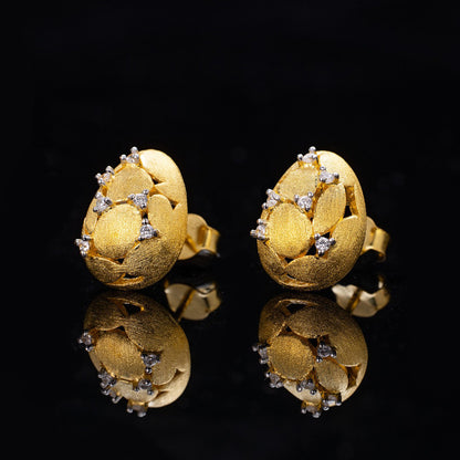 Boucles d'oreilles Oeuf Brossé 6238