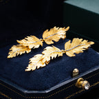 Boucles d'oreilles soyeuses à longues feuilles 6239