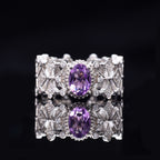 Bague en filigrane ajourée florale 6240