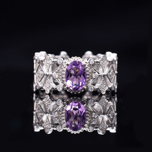 Bague en filigrane ajourée florale 6240