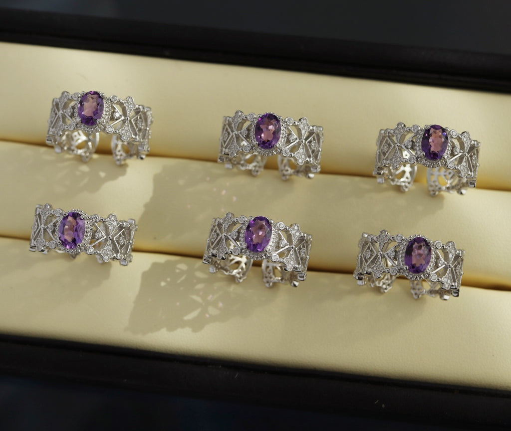 Bague en filigrane ajourée florale 6240