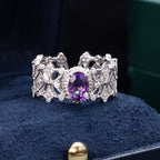Bague en filigrane ajourée florale 6240