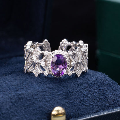 Bague en filigrane ajourée florale 6240