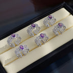Bague en filigrane ajourée florale 6240
