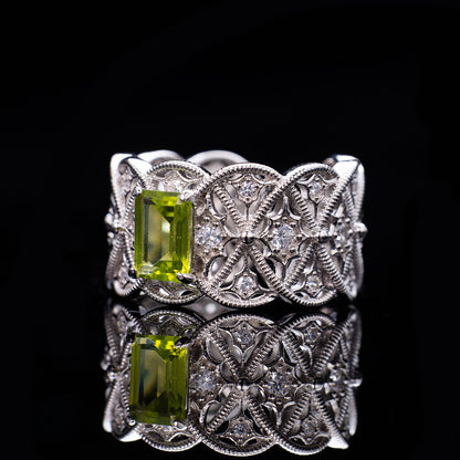 Bague en filigrane de corde de topaze naturelle 6219