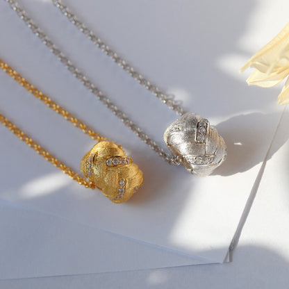 Collier avec bague à motif en tissu 6256