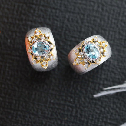 Bague Étoilée Topaze Naturelle 6273