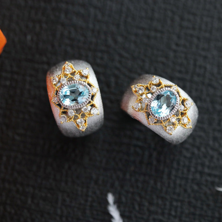 Bague Étoilée Topaze Naturelle 6273