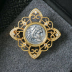 Pendentif en filigrane de pièce d'Hercule 6292