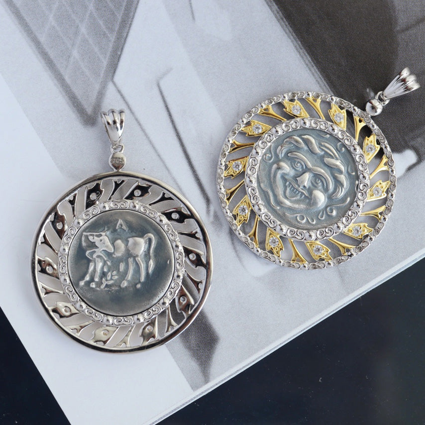 Pendentif en filigrane de pièce de monnaie Apollo 6295