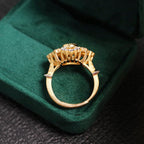 Bague florale de trèfle complexe 6303
