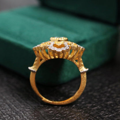 Bague florale de trèfle complexe 6303