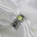Bague en dentelle avec pierres précieuses naturelles 6305