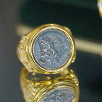 Bague Héraclès en monnaie romaine 6337