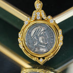 Pendentif pièce de monnaie grecque Accent 6338