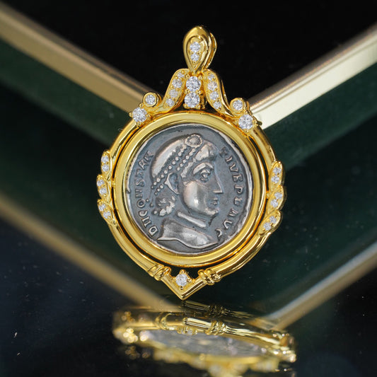 Pendentif pièce de monnaie grecque Accent 6338