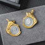 Pendentif léopard pièce de monnaie romaine 6353