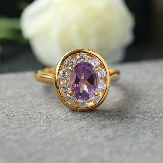 Bague ovale Halo Gem 6356