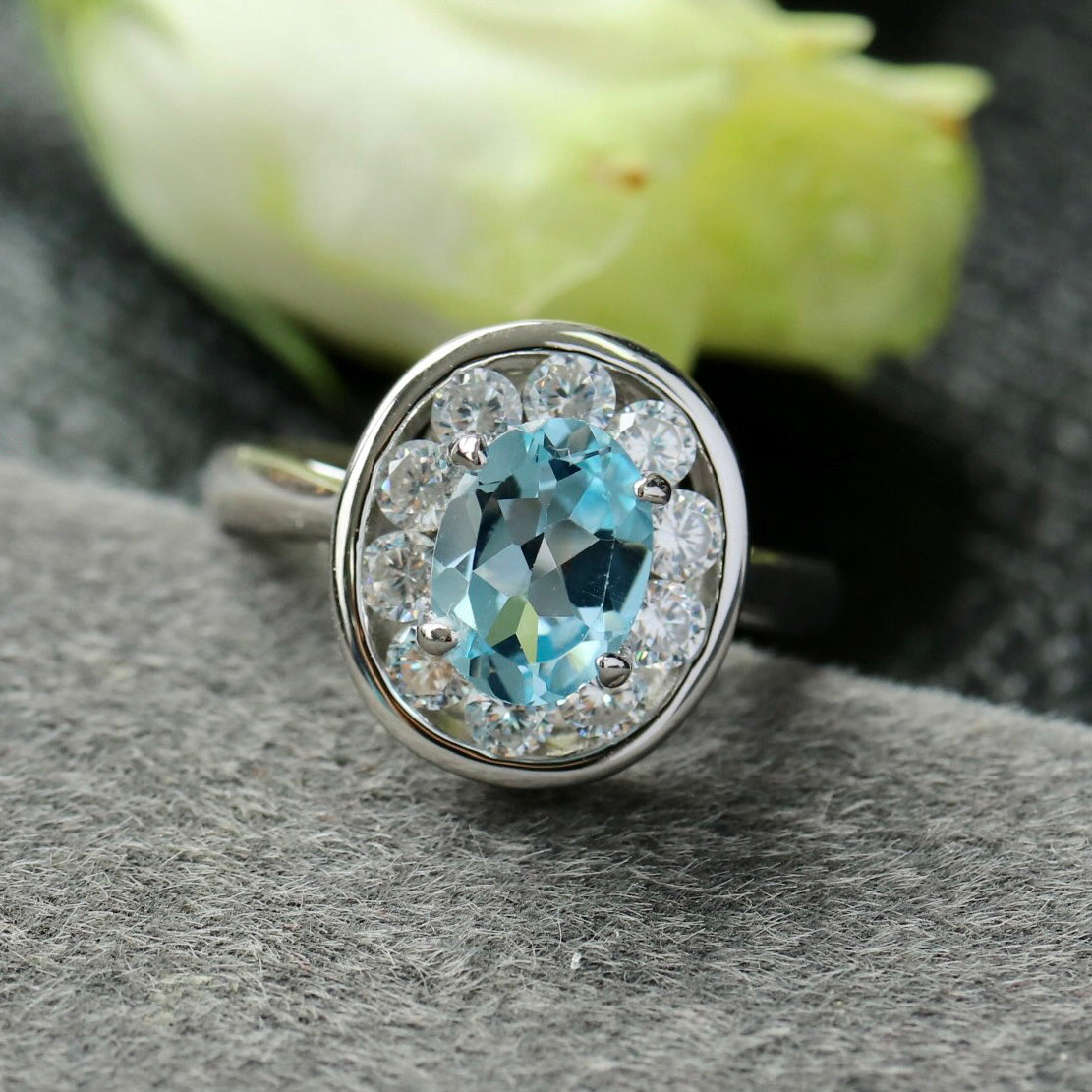 Bague ovale Halo Gem 6356