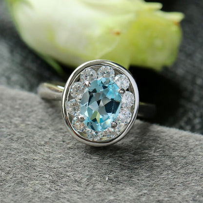 Bague ovale Halo Gem 6356