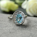 Bague ovale Halo Gem 6356